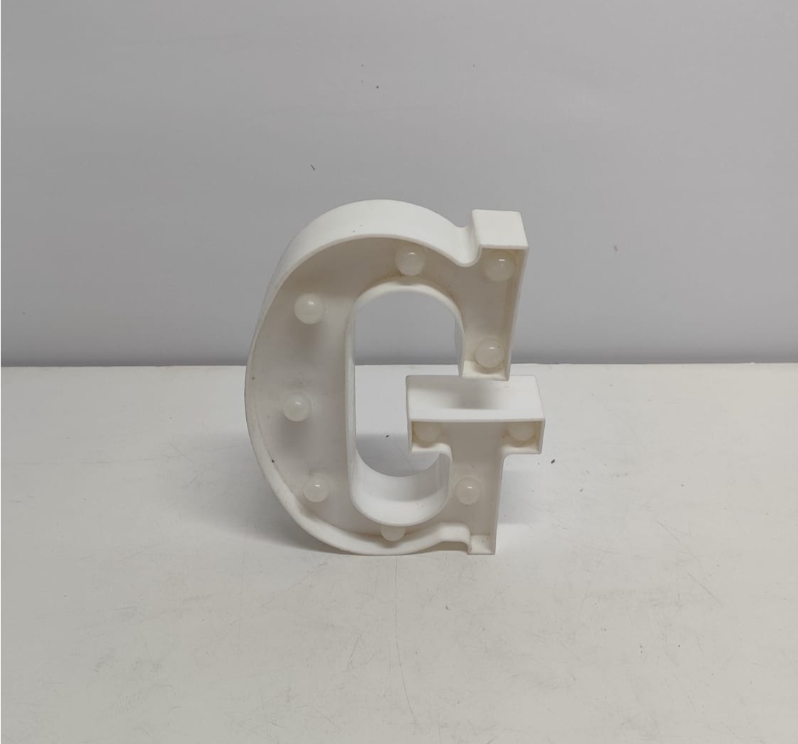 Letra G Led de Mesa  - BB Festas Aluguel 