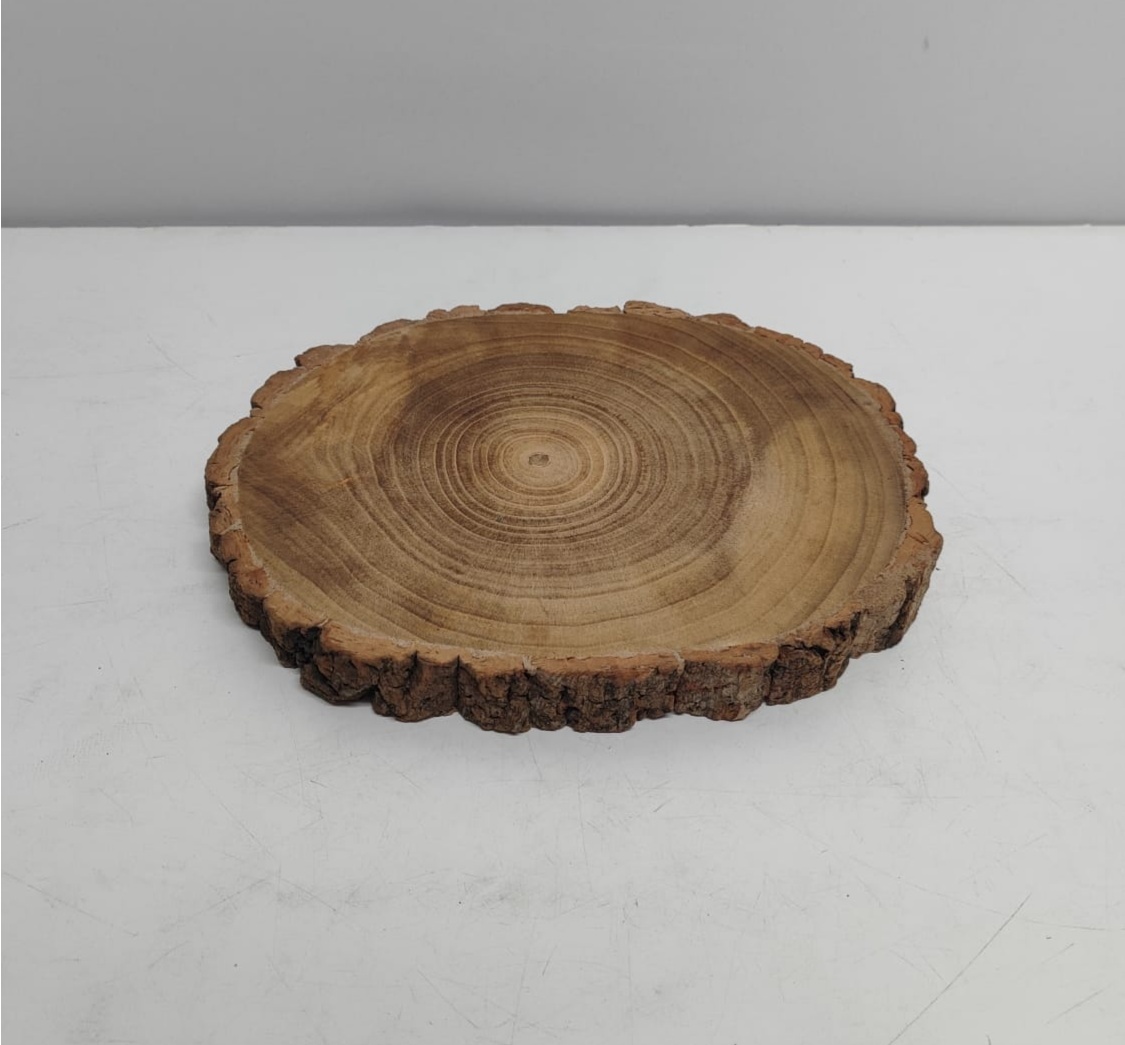 Bandeja Tronco Oval 25Cm Larg X 30Cm Comp - BBFestasAluguel 