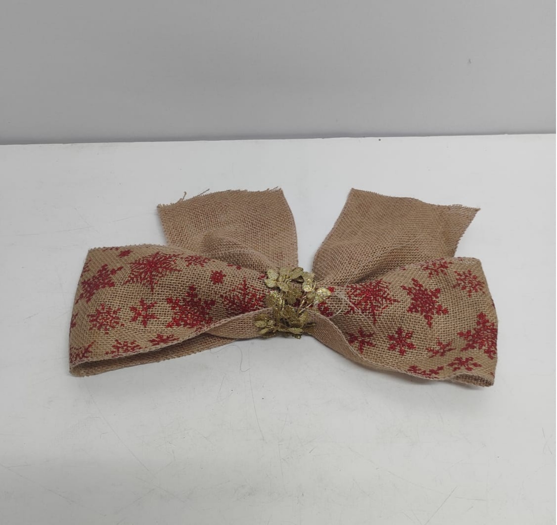 Laço de Natal Bege - BBFestasAluguel 