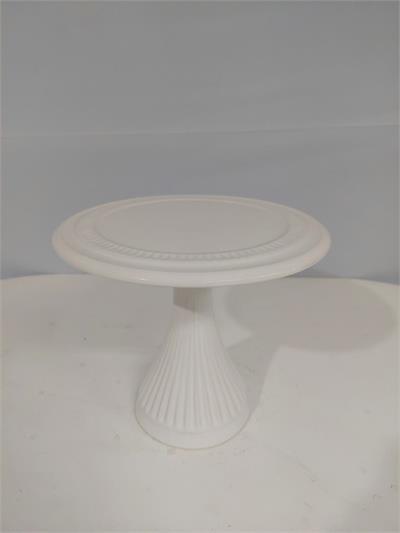 Porta Doce Médio Alto Branco 20Cm Alt X 23Cm Diametro - BB Festas Aluguel 