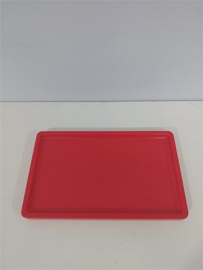 Bandeja Acrílico Vermelho 20Cm X 30Cm - BB Festas Aluguel 