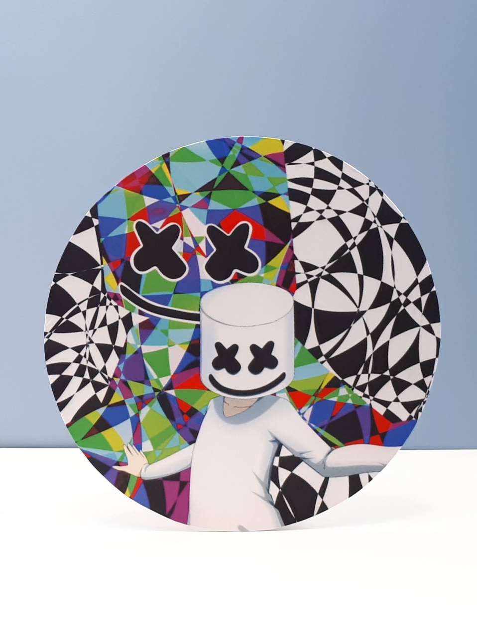 Painel Sublimado Redondo Marshmallow 60Cm - BBFestasAluguel 