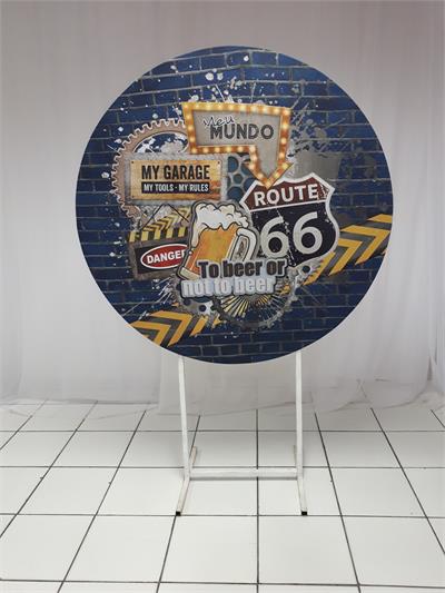 Painel Sublimado Redondo Boteco 1,30Cm - BB Festas Aluguel 