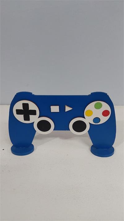 Totem Controle Azul  Em Mdf (Games) 12Cm X 20Cm - BB Festas Aluguel 