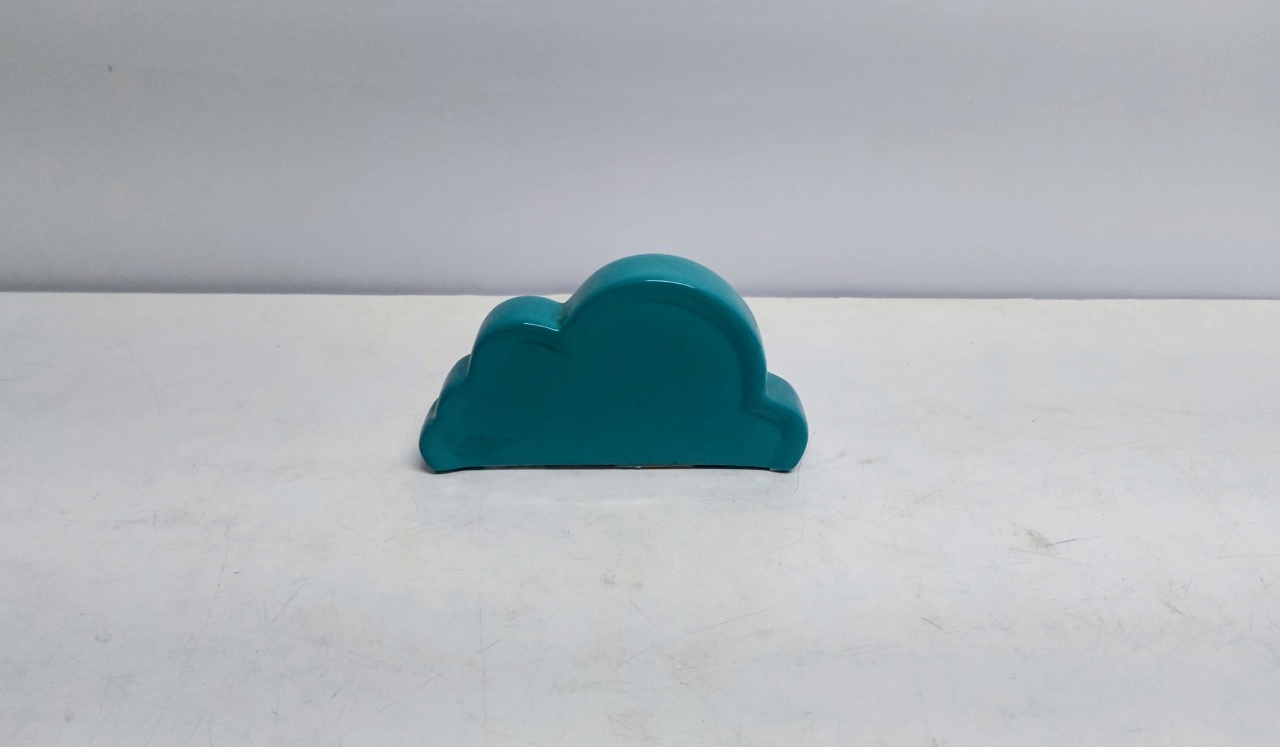 Nuvem Decorativa Azul Tiffany 9Cm Alt X 16Cm Larg X 3Cm Comp - BB Festas Aluguel 