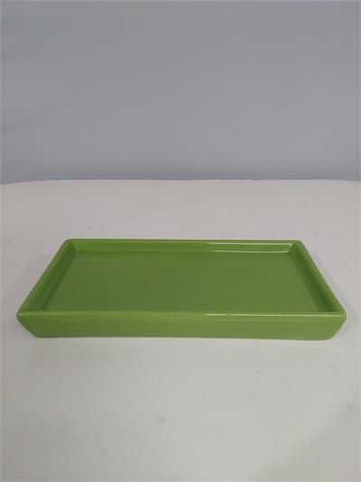 Bandeja Reta Sem Pé Verde Claro 3Cm Alt 12Cm Larg X 25Cm Comp - BB Festas Aluguel 