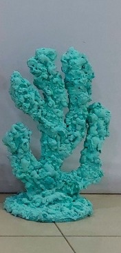 Alga de Chão Artesanal Verde Tiffany 45Cm  - BB Festas Aluguel 