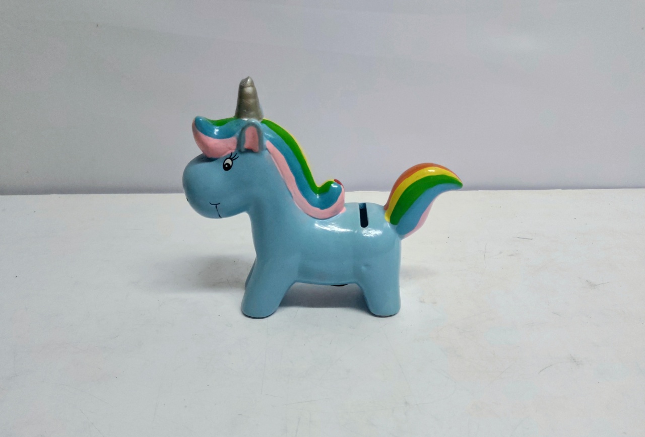 Unicornio Azul Com Detalhe Colorido   - BB Festas Aluguel 
