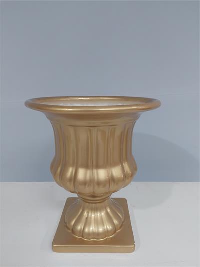 Vaso Taça Dourada G 30Cm X 25Cm Diametro - BBFestasAluguel 