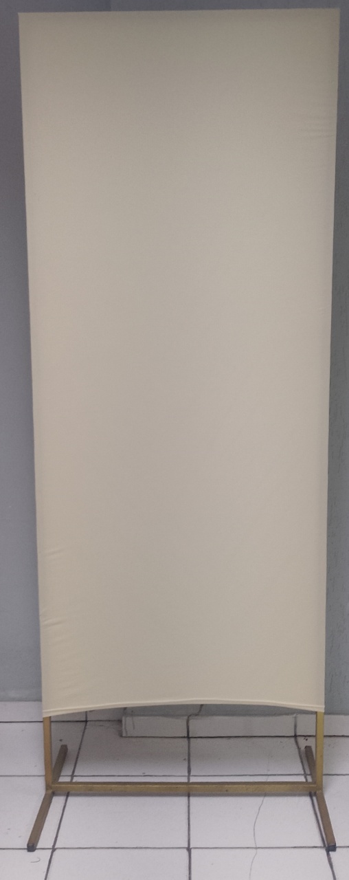 Tecido Retangular Lateral Liso Bege (Bb Festas) 1,90M Alt. X 80Cm Larg - BBFestasAluguel 