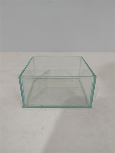 Cachepo Quadrado Vidro Alt6Cm 10Cm X 10Cm - BB Festas Aluguel 