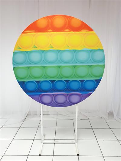 Painel Sublimado Redondo Pop It 1,30Cm - BB Festas Aluguel 