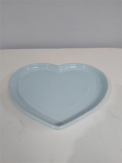 Bandeja Coração/G Azul Claro 3Cm Alt 24Cm Larg  X 27Cm Comp - BB Festas Aluguel 