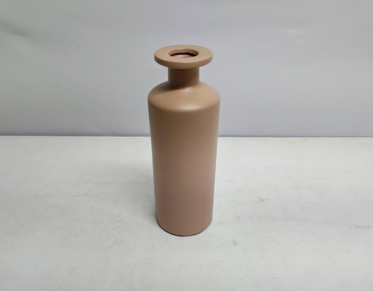 Vaso Leitera/G Bege Fosco 28Cm Alt X 10Cm Diametro - BB Festas Aluguel 