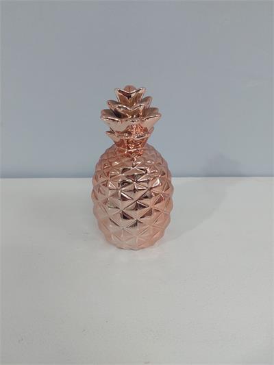 Abacaxi Louça Rosé Alt 17Cm X 9Cm - BB Festas Aluguel 