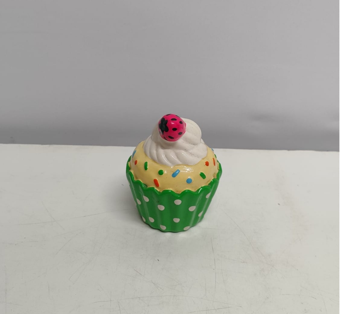 Cupcake Decorativo Verde 10Cm Alt X 8Cm Diametro - BBFestasAluguel 
