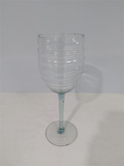 Vaso de Vidro Taça Ondulado Liso Gg 37Cm X 13Cm Diametro - BBFestasAluguel 