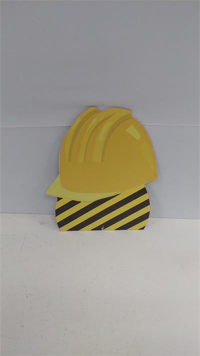 Totem Capacete Construtor Em Mdf 25Cm X 20Cm - BB Festas Aluguel 