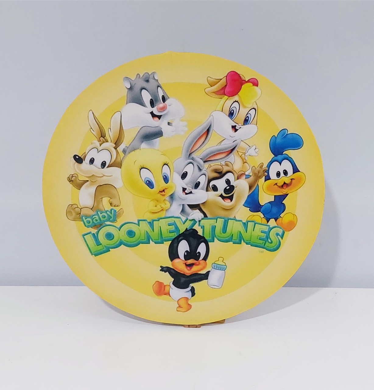 Painel Sublimado Redondo Looney Tunes 60Cm   - BB Festas Aluguel 