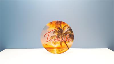 Painel Sublimado Redondo Tardezinha 60Cm - BB Festas Aluguel 