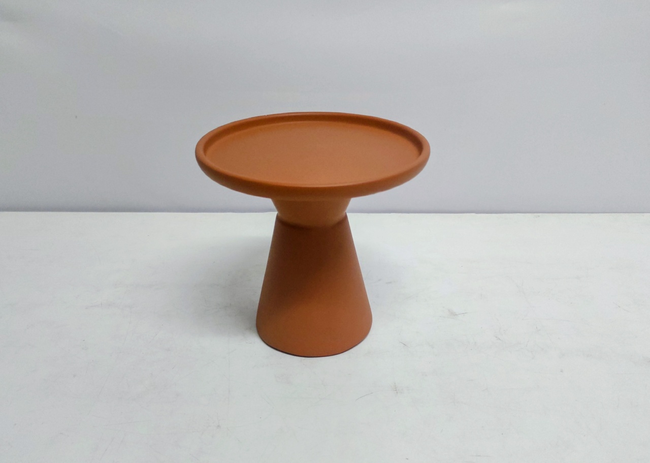 Porta Doce Redondo Reto Fosco Terracota 18Cm Alt X 18Cm Diametro - BB Festas Aluguel 
