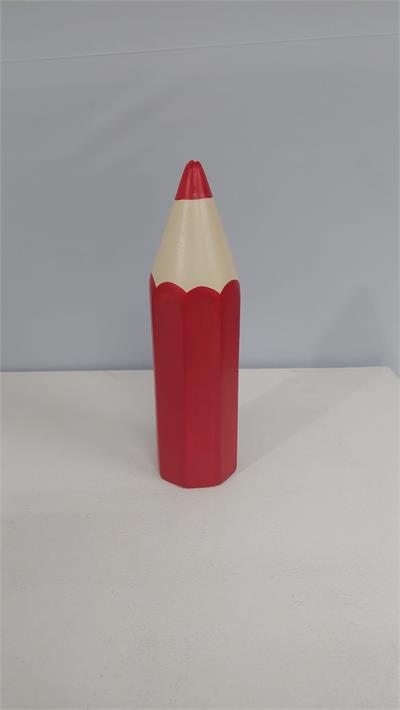 Lápis Louça Vermelho (Abc) 25Cm X 6Cm X 6Cm - BB Festas Aluguel 