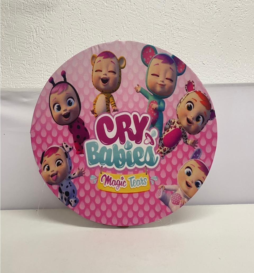 Painel Sublimado Redondo Cry Babies 60Cm - BB Festas Aluguel 
