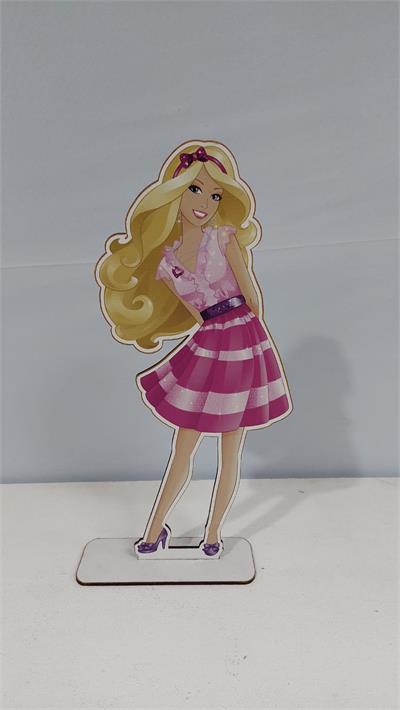 Totem  Barbie Em Mdf 35Cm X 15Cm - BB Festas Aluguel 