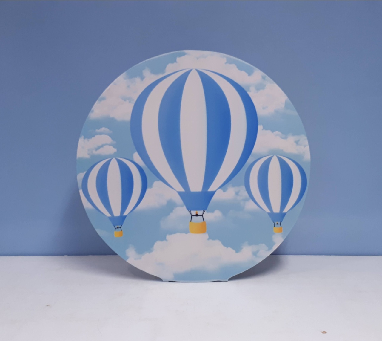 Painel Sublimado Redondo Balões Ar Quente (Modelo B) 60Cm - BBFestasAluguel 