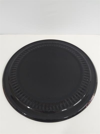 Prato Trabalhado Para Suporte Boleira/G Preto 36Cm - BB Festas Aluguel 