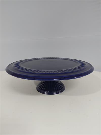 Boleira Baixa Azul Royal 12Cm Alt X 36Cm Diametro - BB Festas Aluguel 