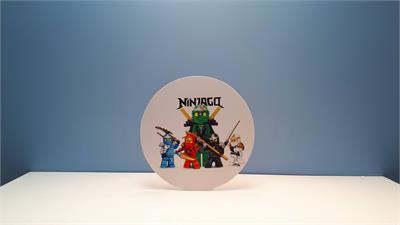 Painel Sublimado Redondo Ninja Go 60Cm - BB Festas Aluguel 