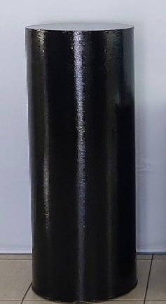 Cilindro Mdf Alto Fino Preto 1M Alt X 40Cm Diametro  - BB Festas Aluguel 
