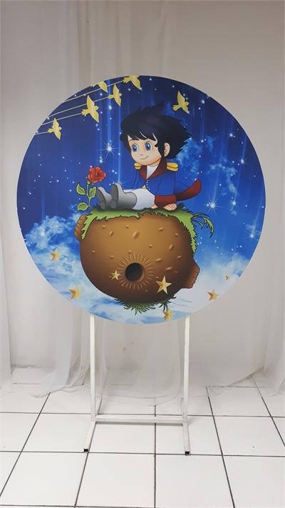Painel Sublimado Redondo Pequeno Principe 1,30Cm - BB Festas Aluguel 