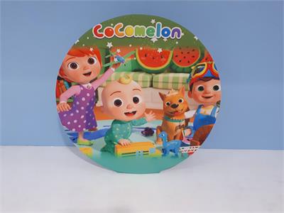 Painel Sublimado Redondo Cocomelon 60Cm - BB Festas Aluguel 