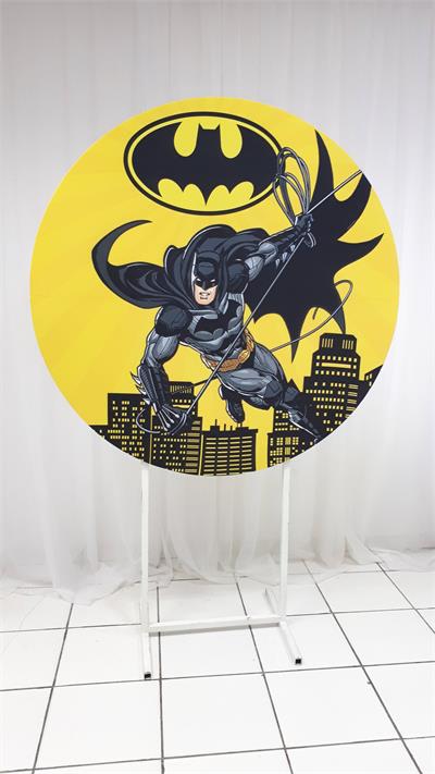 Painel Sublimado Redondo Batman 1,30Cm - BB Festas Aluguel 