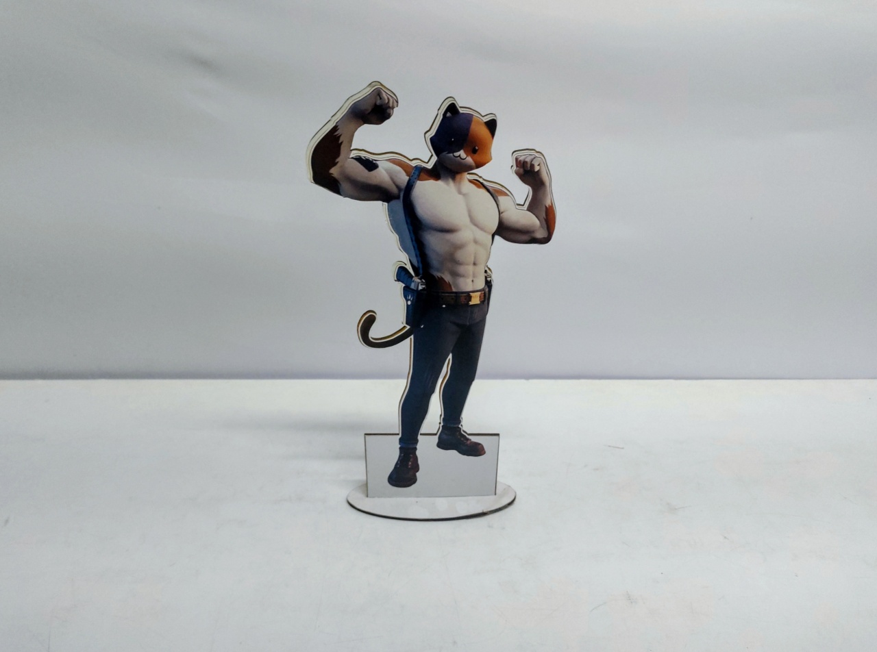 Totem Personagem Meowscles (Fortnite) 36Cm Alt X 15Cm Larg  - BB Festas Aluguel 
