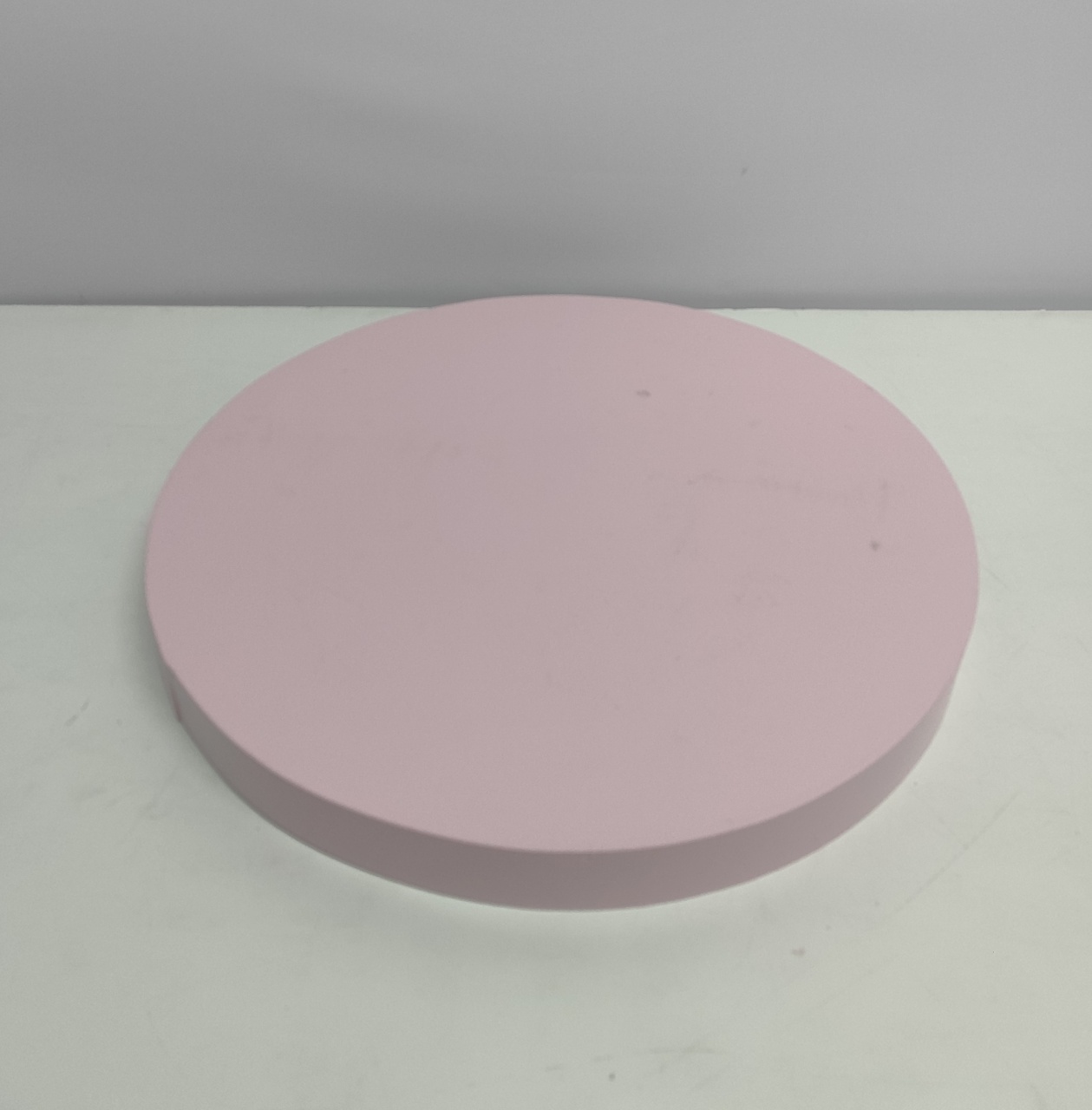 Boleira Redonda Mdf Rosa Claro 40Cm Diametro - BBFestasAluguel 