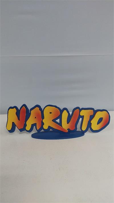 Totem Slogan Naruto 3D Em Mdf (Naruto) 10Cm X 30Cm - BBFestasAluguel 