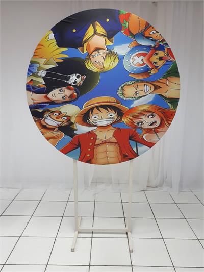 Painel Sublimado Redondo One Piece 1,30Cm - BB Festas Aluguel 