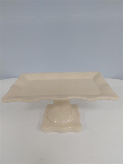 Porta Doce Retangular Babado Areia 13Cm Alt 27Cm Comp X 16Cm Larg - BB Festas Aluguel 