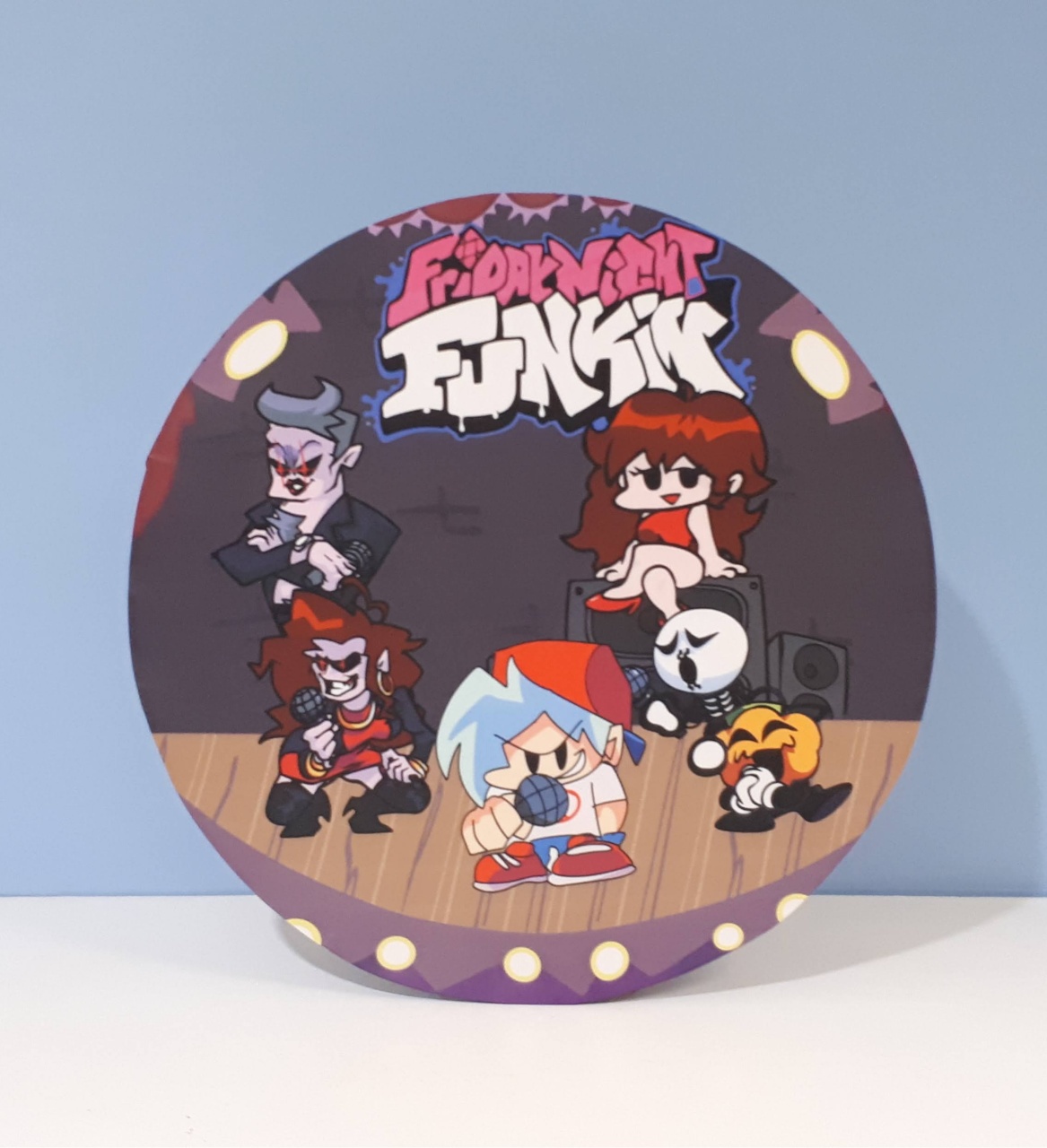 Painel Sublimado Redondo Fridark Night Funkin 60Cm - BBFestasAluguel 