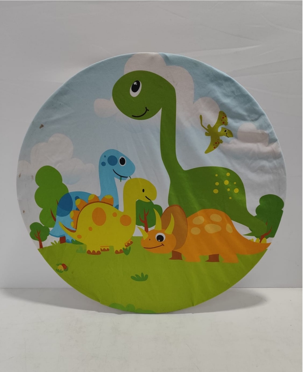 Painel Sublimado Redondo Dinossauros (Modelo C) 60Cm - BBFestasAluguel 