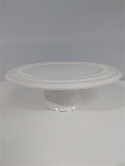 Boleira Baixa Branco 12Cm Alt X 36Cm Diametro - BB Festas Aluguel 
