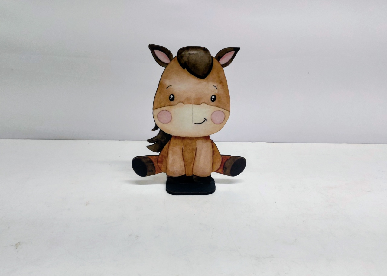 Totem Mini Cavalo 25Cm Alt X 20Cm Larg  - BB Festas Aluguel 