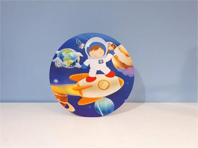 Painel Sublimado Redondo Astronauta  60Cm - BB Festas Aluguel 