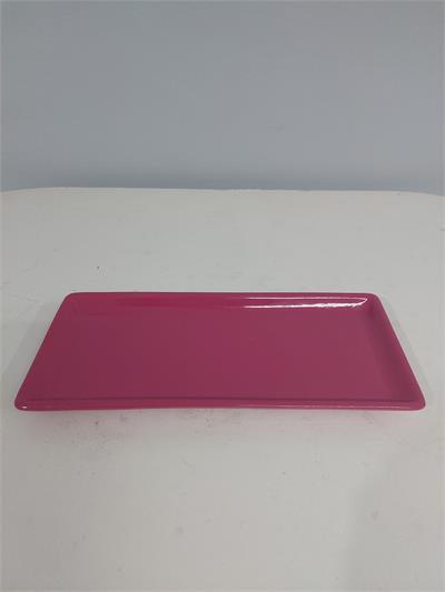 Bandeja Retangular Reto Pink Alt2Cm 14Cm X 30Cm - BB Festas Aluguel 