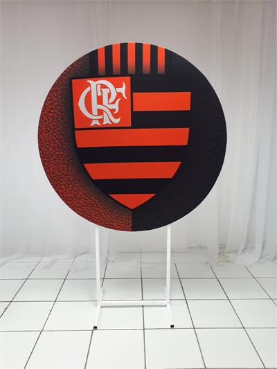 Painel Sublimado Redondo Flamengo 1,30Cm - BB Festas Aluguel 