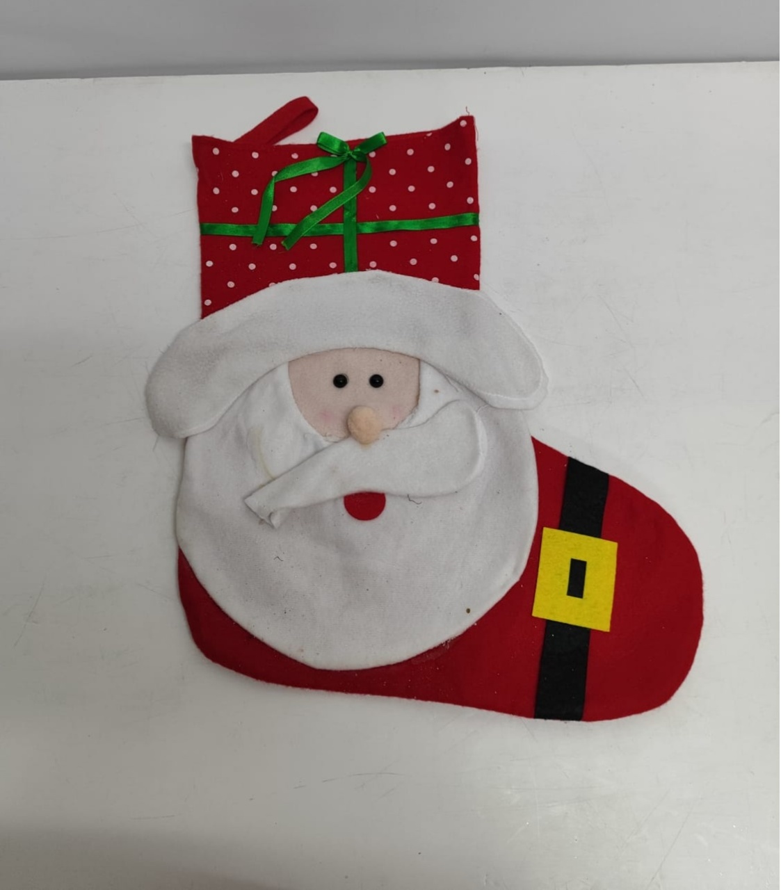 Enfeite de Pendurar Meia de Natal G - BBFestasAluguel 