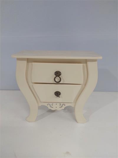 Criado Mudo de Mesa Bege Alt 26Cm X 28Cm X 26Cm - BB Festas Aluguel 